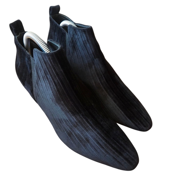 Miista London Billie Women's Velvet Stripe Ankle Boots Black Size EU 39 US 8.5 - Picture 8 of 14